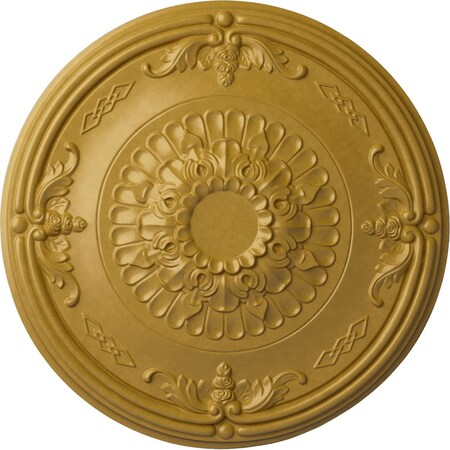 Ekena Millwork Athens Ceiling Medallion (Fits Canopies up to 3 5/8"), 26 1/4"OD x 3 1/4"P, Iridescent Gold CM27ATIGS